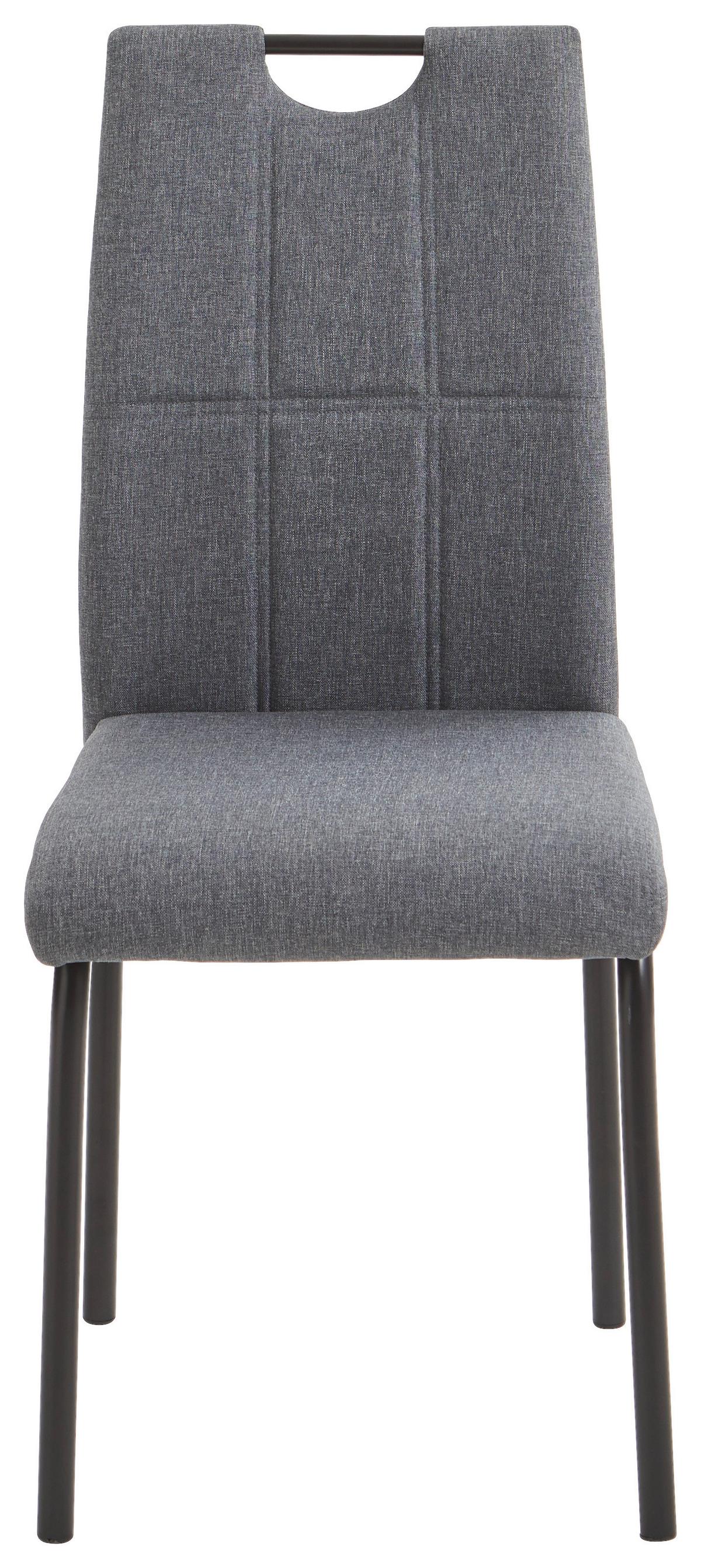 KRZESŁO HERMINE - antracytowy/czarny, Konventionell, metal/tkanina (41,5/96,5/52,5cm) - P & B