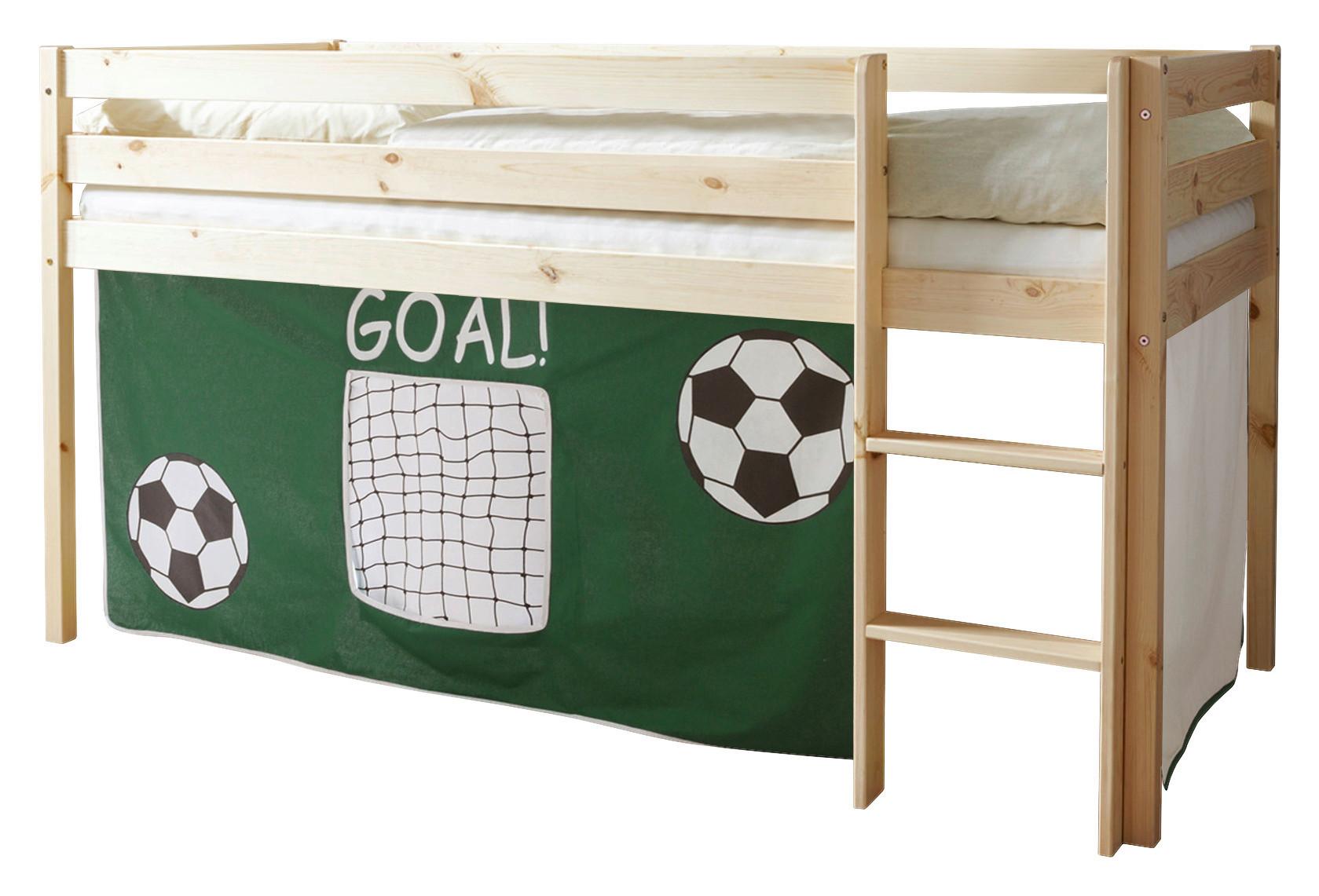 Spielbett Holz Malte ca. 90x200 cm Grün - Naturfarben/Grün, Natur, Holz (90/200cm) - MID.YOU