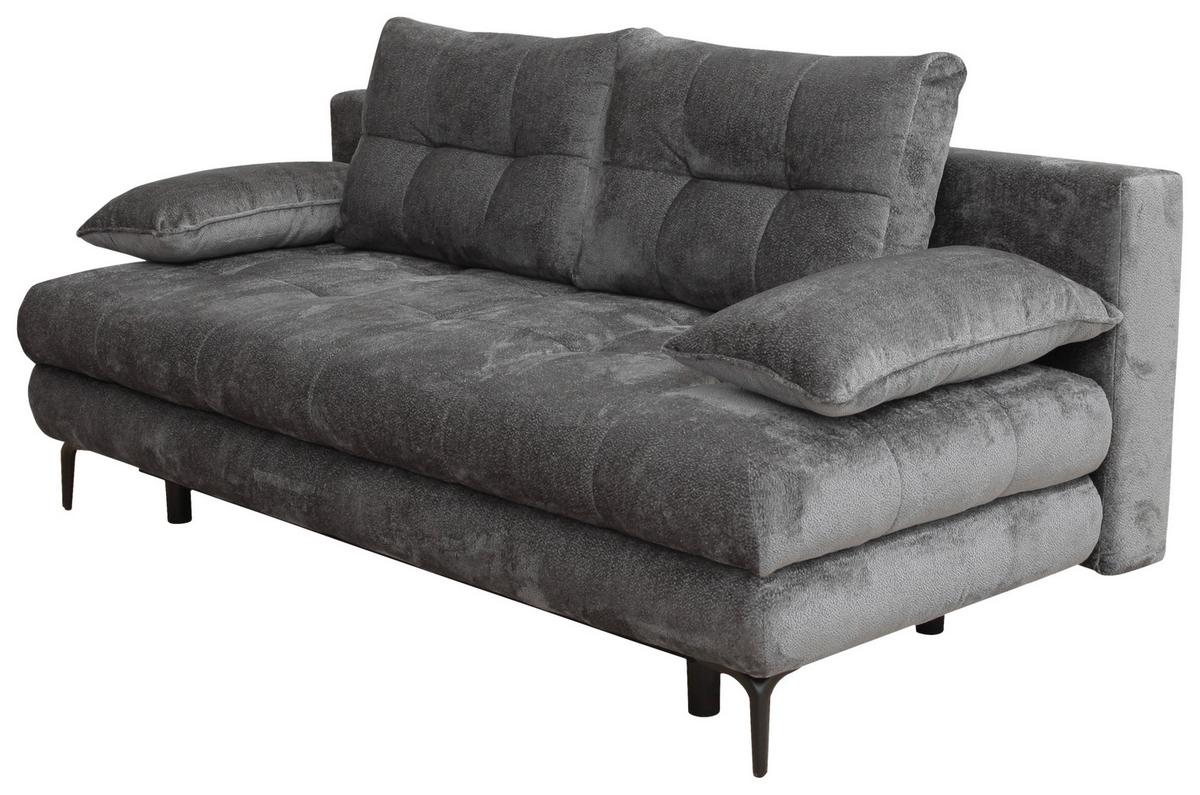 Trosjed Perla - boje grafita/crna, Konvencionalno, tekstil/metal (203/94/96cm) - Modern Living