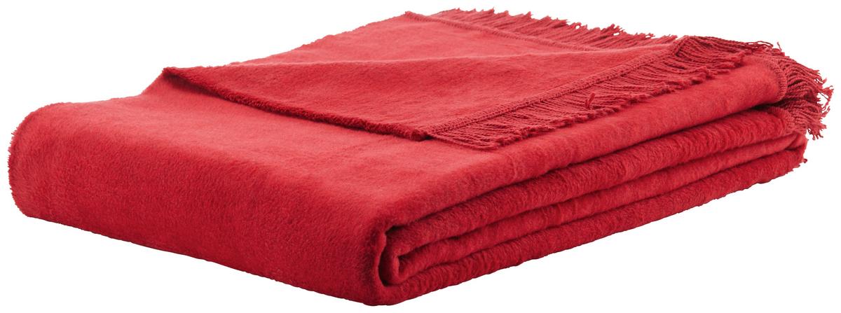 Wohndecke El Sol in Rot ca. 150x200cm - Rot, Textil (150/200cm) - Modern Living