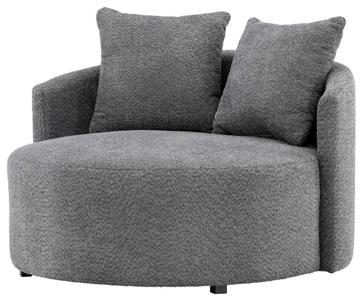 XXL-SESSEL KELSO - Grau, Design, Textil (120/72/118cm) - Livetastic