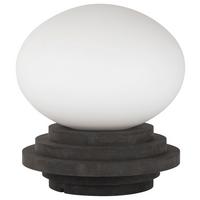 Tischleuchte Amfi Table Dunkelgrau/Weiß max. 60 Watt - Dunkelgrau, Basics, Glas/Holz (25/25/28cm) - Markslöjd
