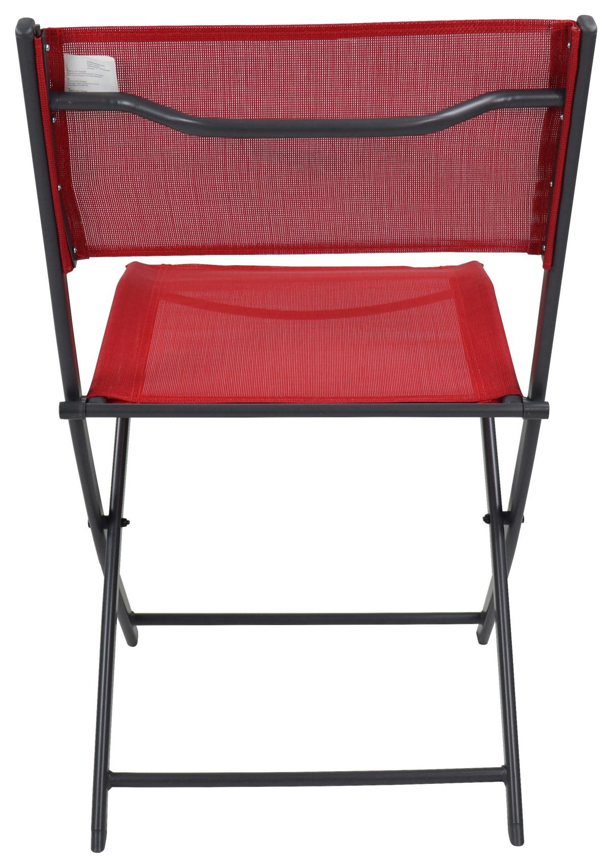 Set Vrtnih Stolov Sumila, Rdeča, 6-Delni - rdeča/črna, Moderno, kovina/tekstil (79/45/46cm) - Ambia Garden