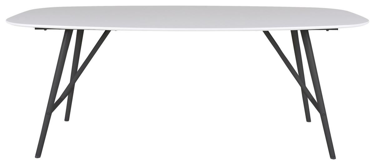 Jedilna Miza Julian - črna/bela, Moderno, kovina/leseni material (200/105/75cm) - Mömax