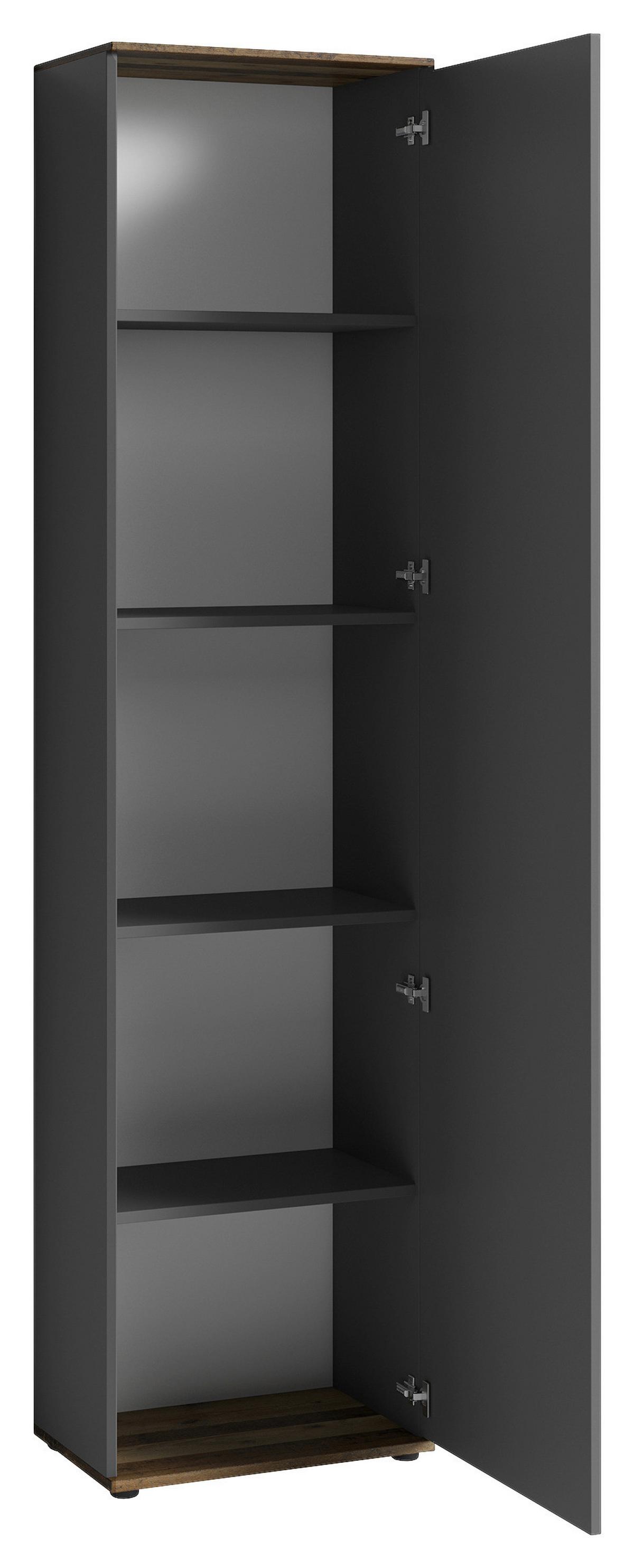 Garderobenschrank Jakob Alteiche/Anthrazit - Alteiche/Anthrazit, MODERN, Holzwerkstoff/Kunststoff (49/196/30cm) - MID.YOU