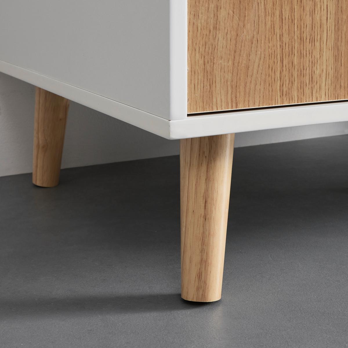 Kleiderschrank Poppy Natur/Weiß ca. 90x185x55 cm - Naturfarben/Weiß, MODERN, Holz/Holzwerkstoff (90/185/55cm) - Bessagi Kids