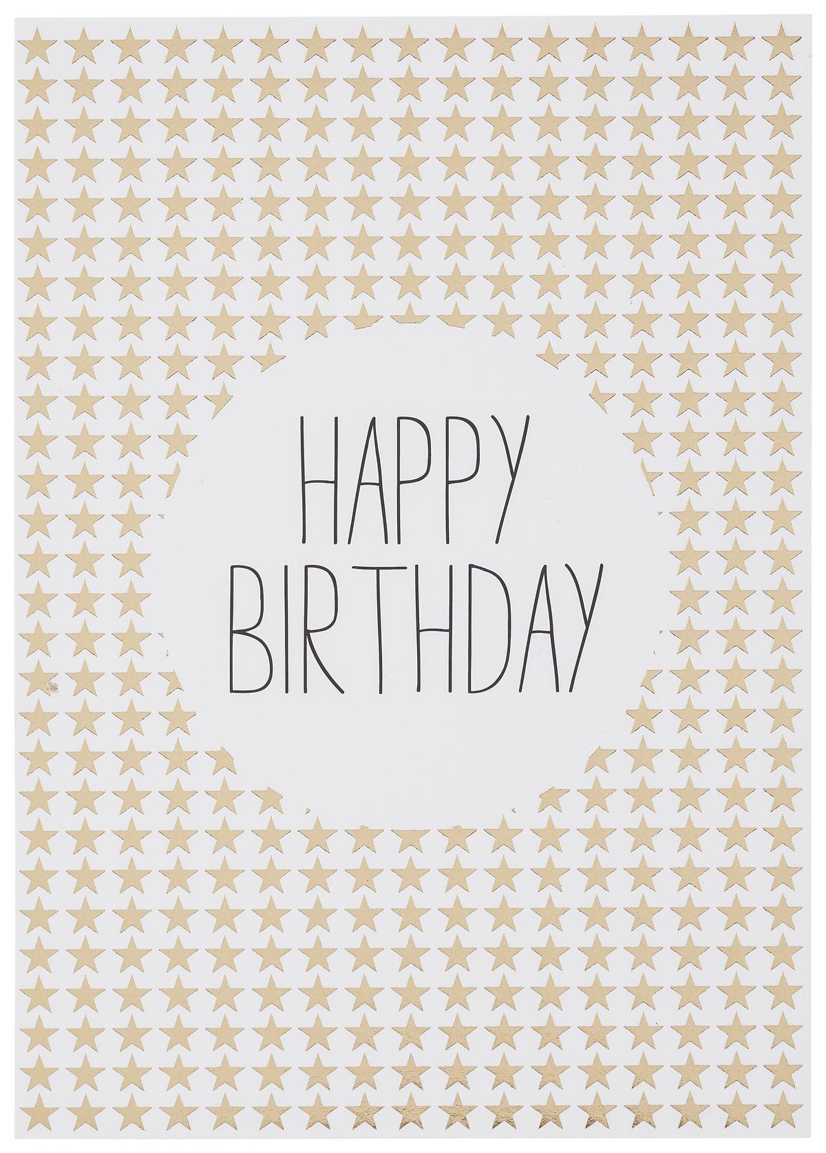 POSTKARTE GOLD - Goldfarben/Schwarz, MODERN, Papier (10,5/14,8cm)