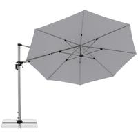 Ampelschirm Active Hellgrau ca. 370cm - Silberfarben/Hellgrau, Basics, Textil/Metall (370cm) - Doppler