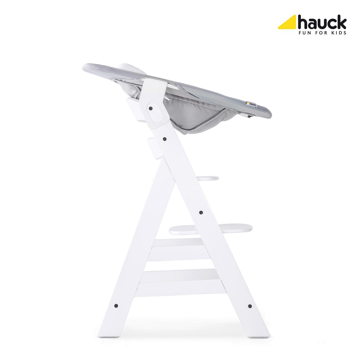 LEŻACZEK ALPHA BOUNCER STRETCH GREY - biały/szary, Konventionell, tkanina (66/49/45cm) - Hauck