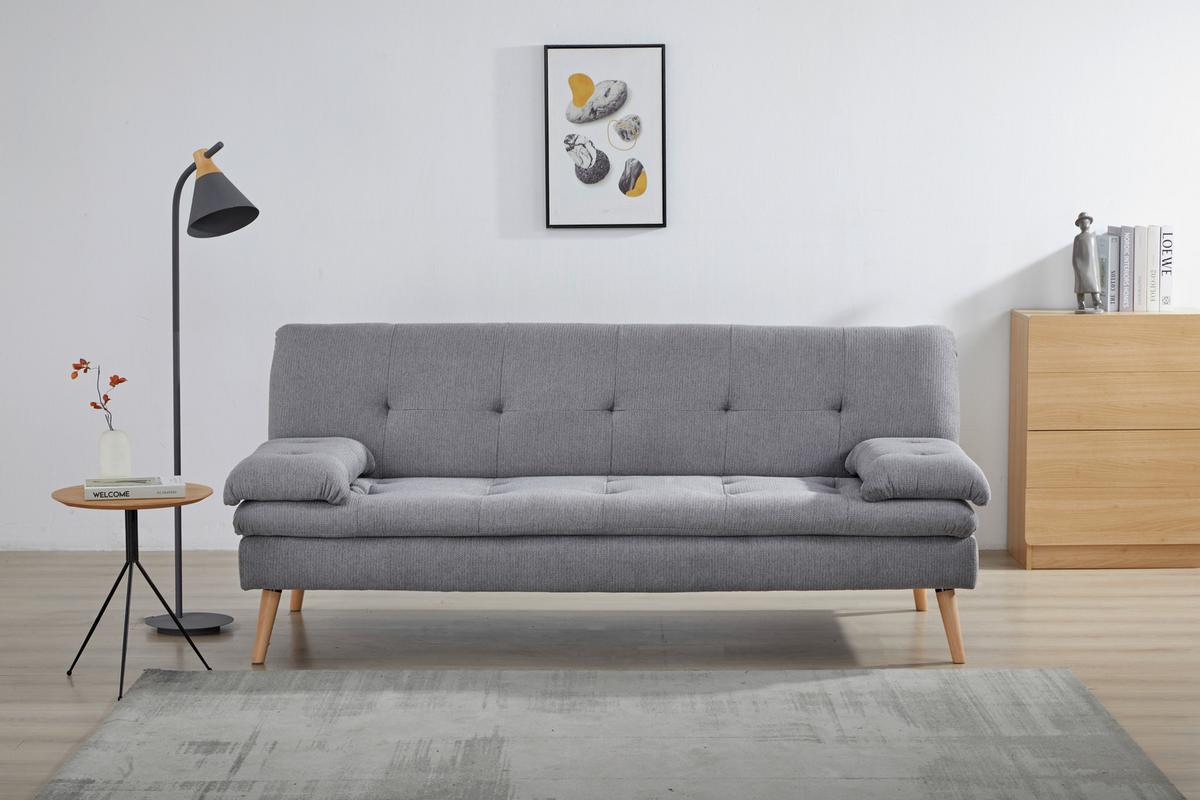 Zofa Armano, Posteljna Funkcija, Siva - siva/naravne barve, Basics, tekstil/les (190/83/87cm) - P & B