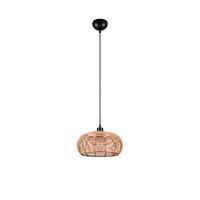 Hängeleuchte Inga Braun/Schwarz max. 40 Watt - Schwarz/Braun, Natur, Holz/Metall (29/150cm) - Trio Leuchten