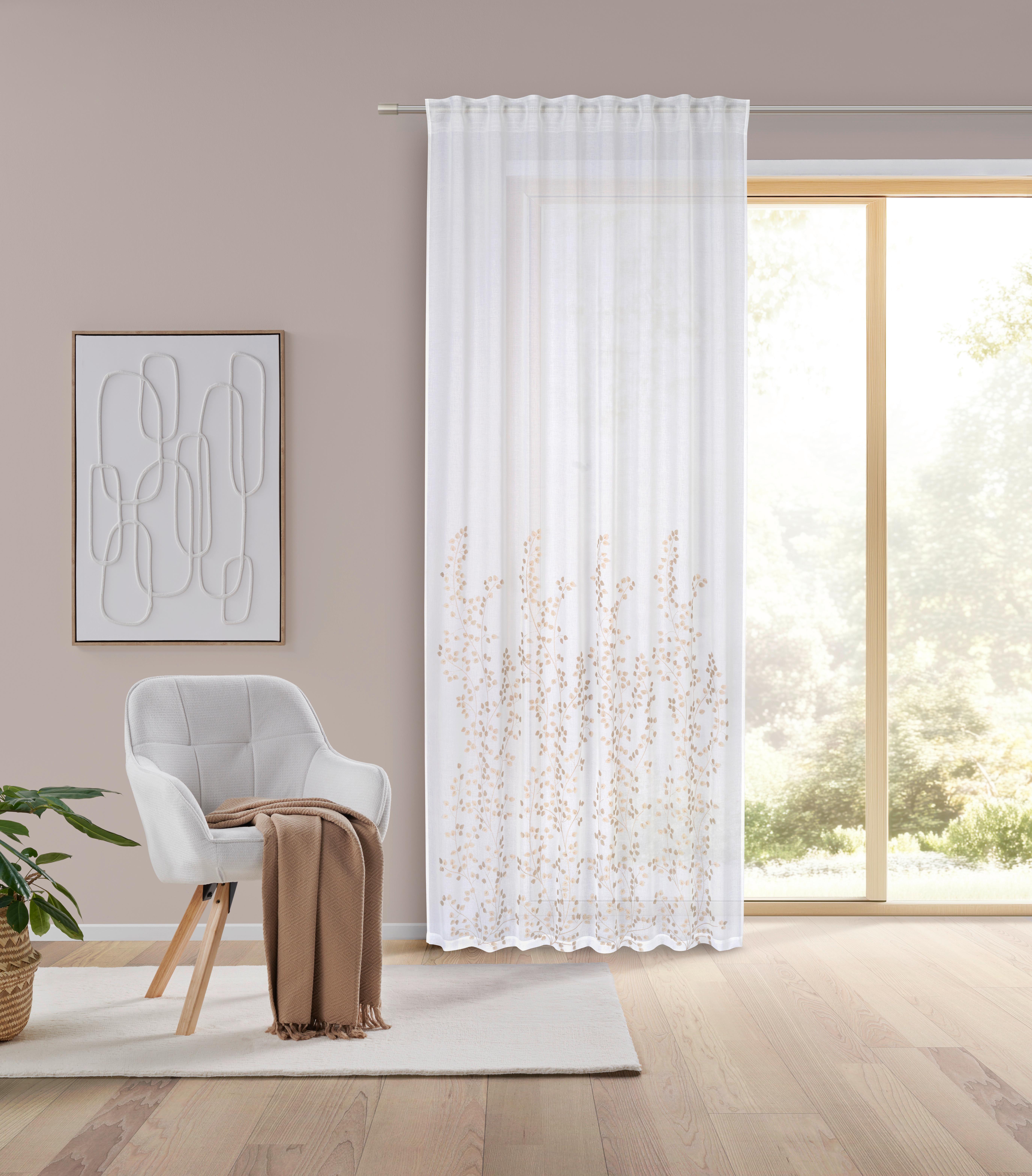 RIDEAU PRÊT À POSER LIVIE - Beige, Basics, textile (135/245cm) - Mömax
