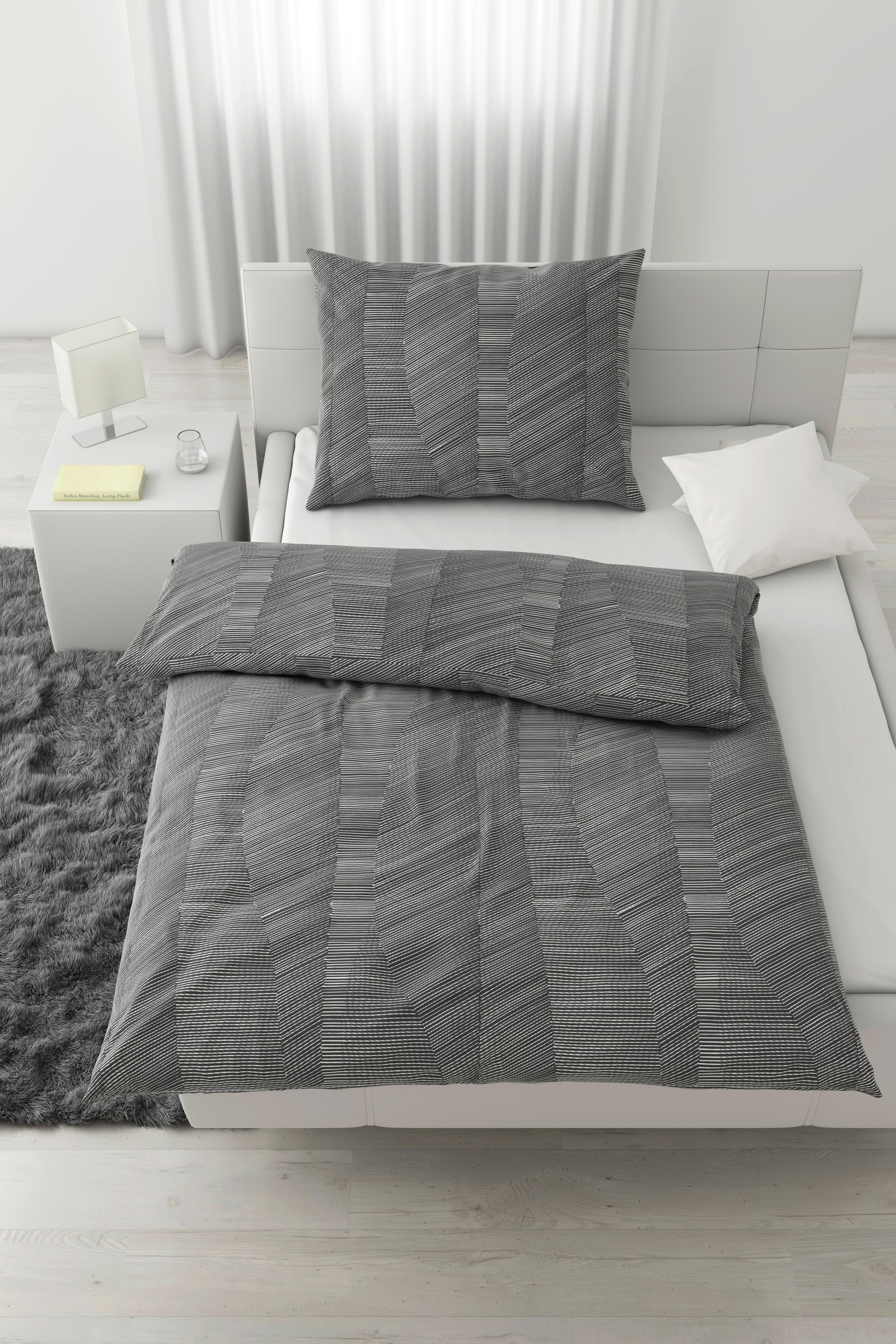 Ágyneműhuzat-garnitúra Elias - szürke, Romantik / Landhaus, textil (140/200cm) - Modern Living