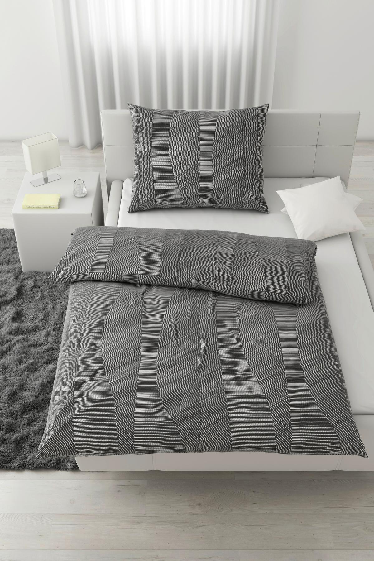 Ágyneműhuzat-garnitúra Elias - szürke, Romantik / Landhaus, textil (140/200cm) - Modern Living