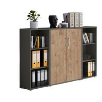 AKTENSCHRANK OFFICE EDITION - SW SET 2 - Eichefarben/Anthrazit, MODERN, Holzwerkstoff (172,6/113,6/33cm) - MID.YOU