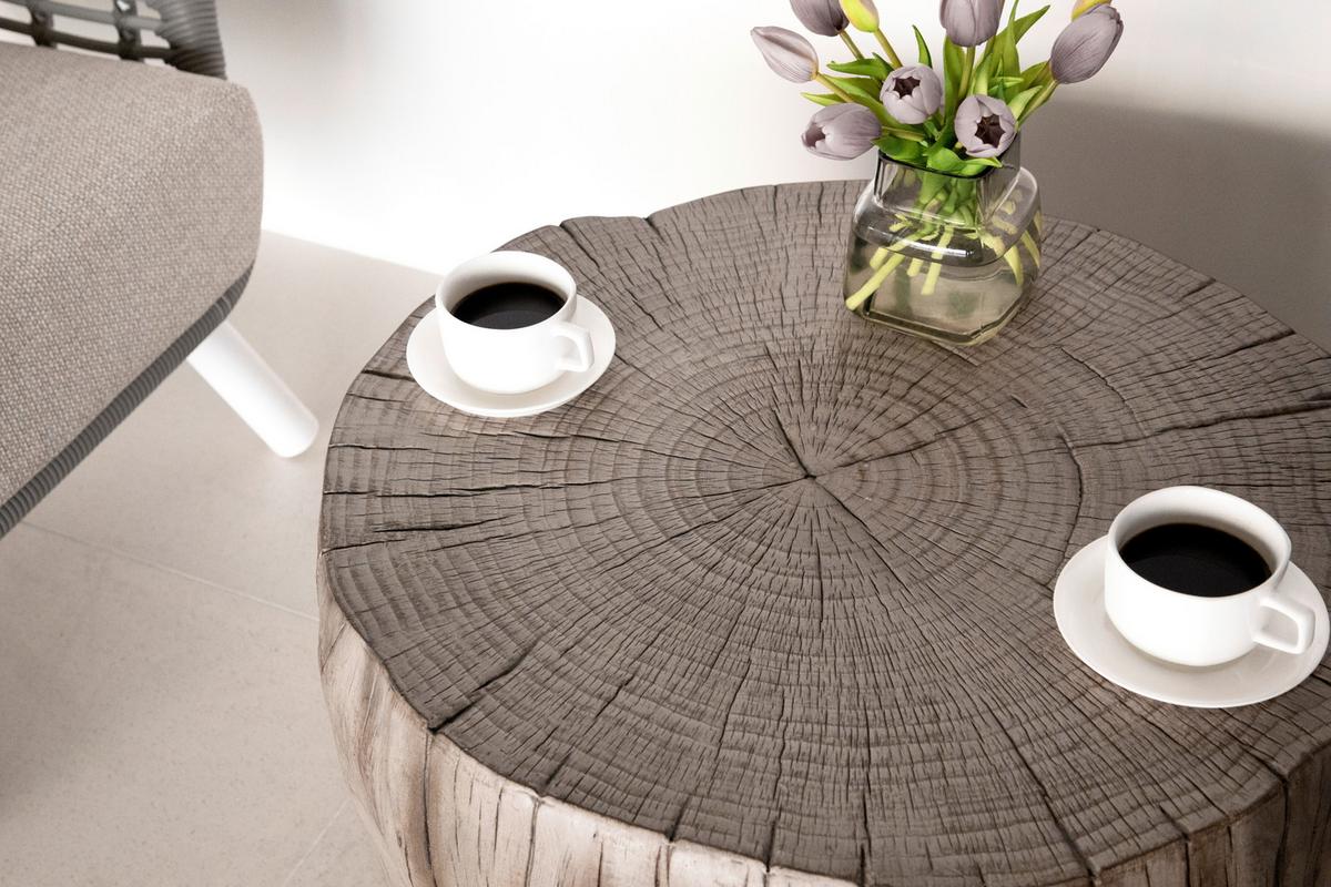 Loungetisch Daintree Hellgrau - Hellgrau, KONVENTIONELL, Stein (70/67/41cm) - Gardenson