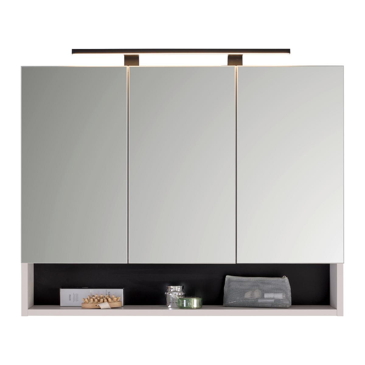 Spiegelschrank Florenz Kaschmir - Kaschmir, MODERN, Holzwerkstoff (90/70/20cm) - Mömax
