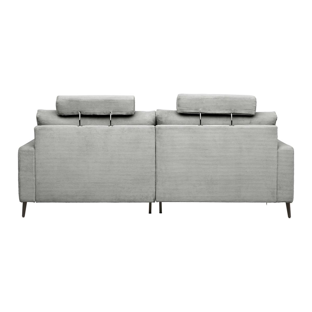 Wohnlandschaft Cora in Grau - Schwarz/Grau, MODERN, Holz/Textil (223/86/161cm) - Mömax
