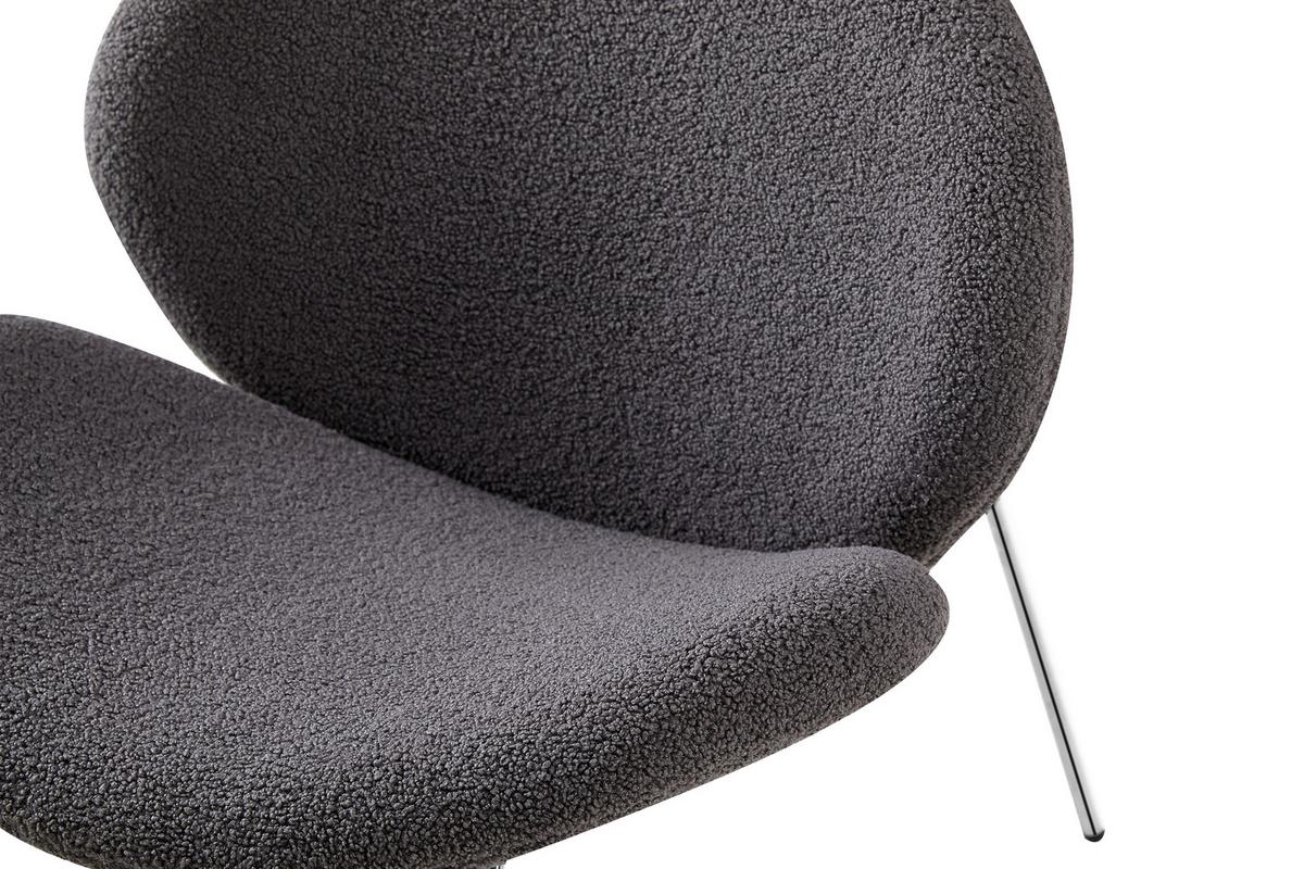 Szék Szett Jaden 125 - ezüstszínű/szürke, Modern, textil/fém (73,5/74/75cm) - Kayoom