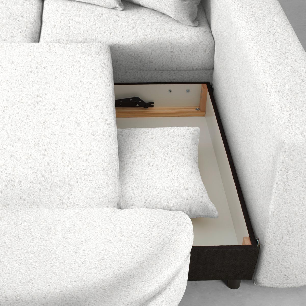 Ecksofa Axel Creme - Creme/Schwarz, MODERN, Textil/Metall (291/87/250cm) - Mömax