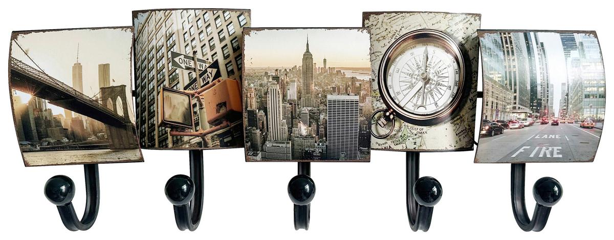 Hakenleiste in Multicolor - Multicolor, Modern, Metall (56,5/21/7,5cm) - Mömax