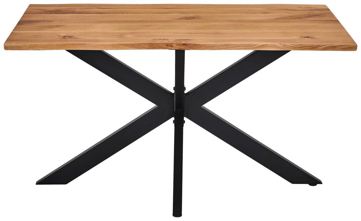 STÓŁ DO JADALNI SPEED - kolor dębowy/czarny, Lifestyle, metal/drewno (140/80/76cm) - Linea Natura