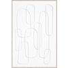 Tablou cu ramă Denise Small cca. 60x90 cm - alb/culoare natur, plastic/textil (60/90cm) - Premium Living