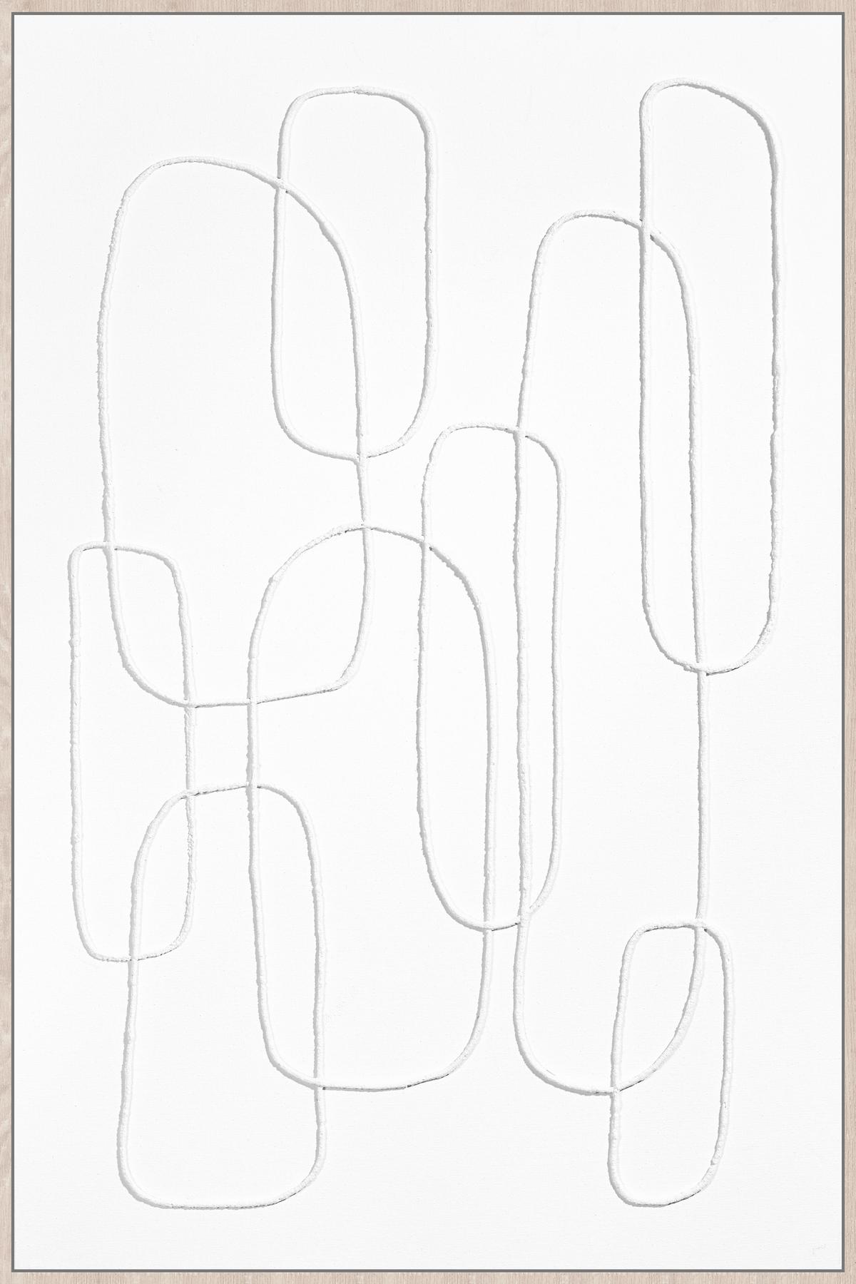 Slika Na Platnu Denise - bela/naravne barve, umetna masa/tekstil (60/90cm) - Premium Living