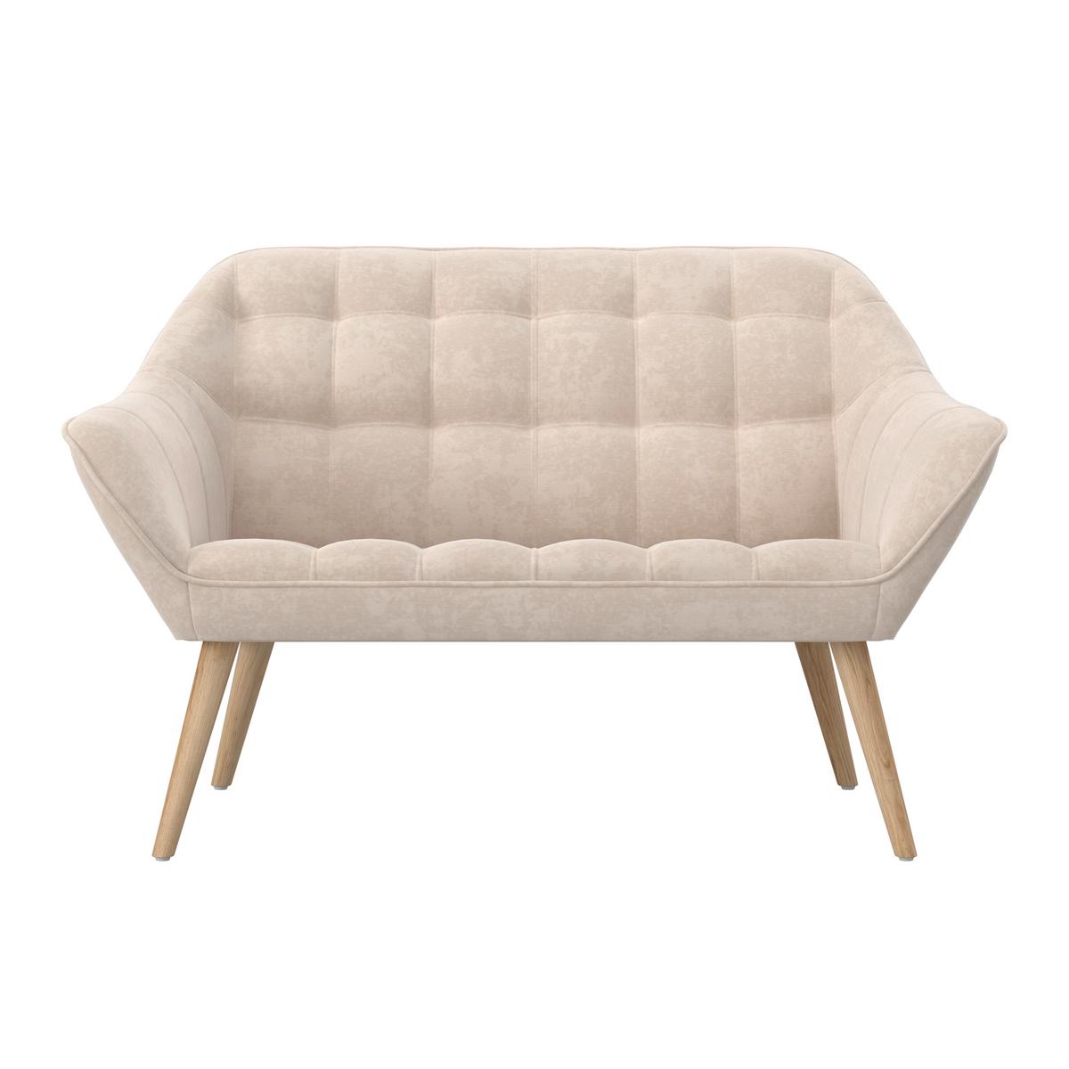 Dvosjed Monique - prirodne boje/bež, Moderno, drvo/metal (126/74/76cm) - Bessagi Home