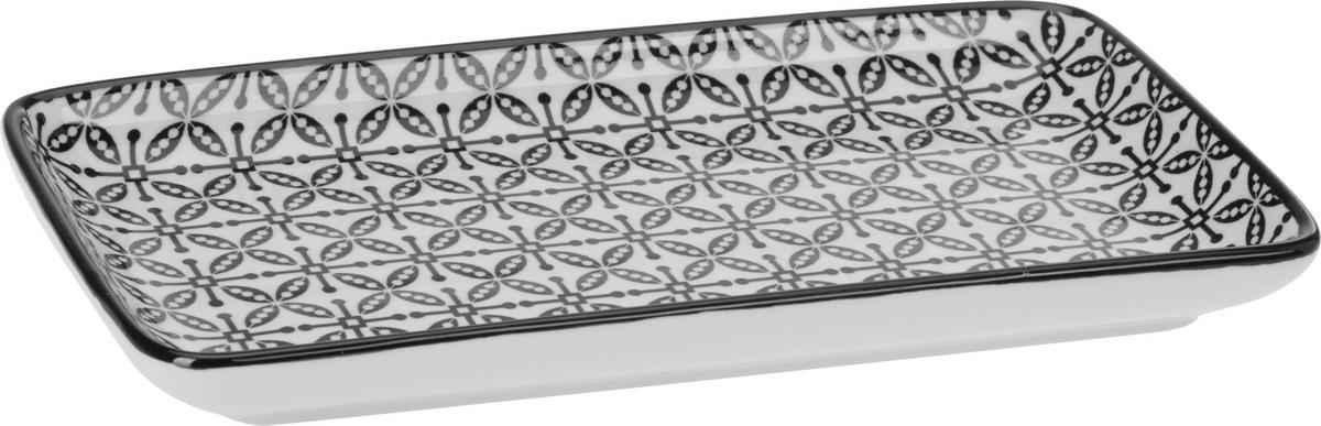 Tányér Shiva - fekete/fehér, Lifestyle, kerámia (20/11/2,5cm) - Modern Living