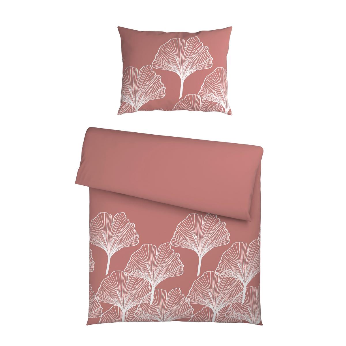 BETTWÄSCHESET NOA - Weiss/Altrosa, Textil (160/210cm) - Mömax