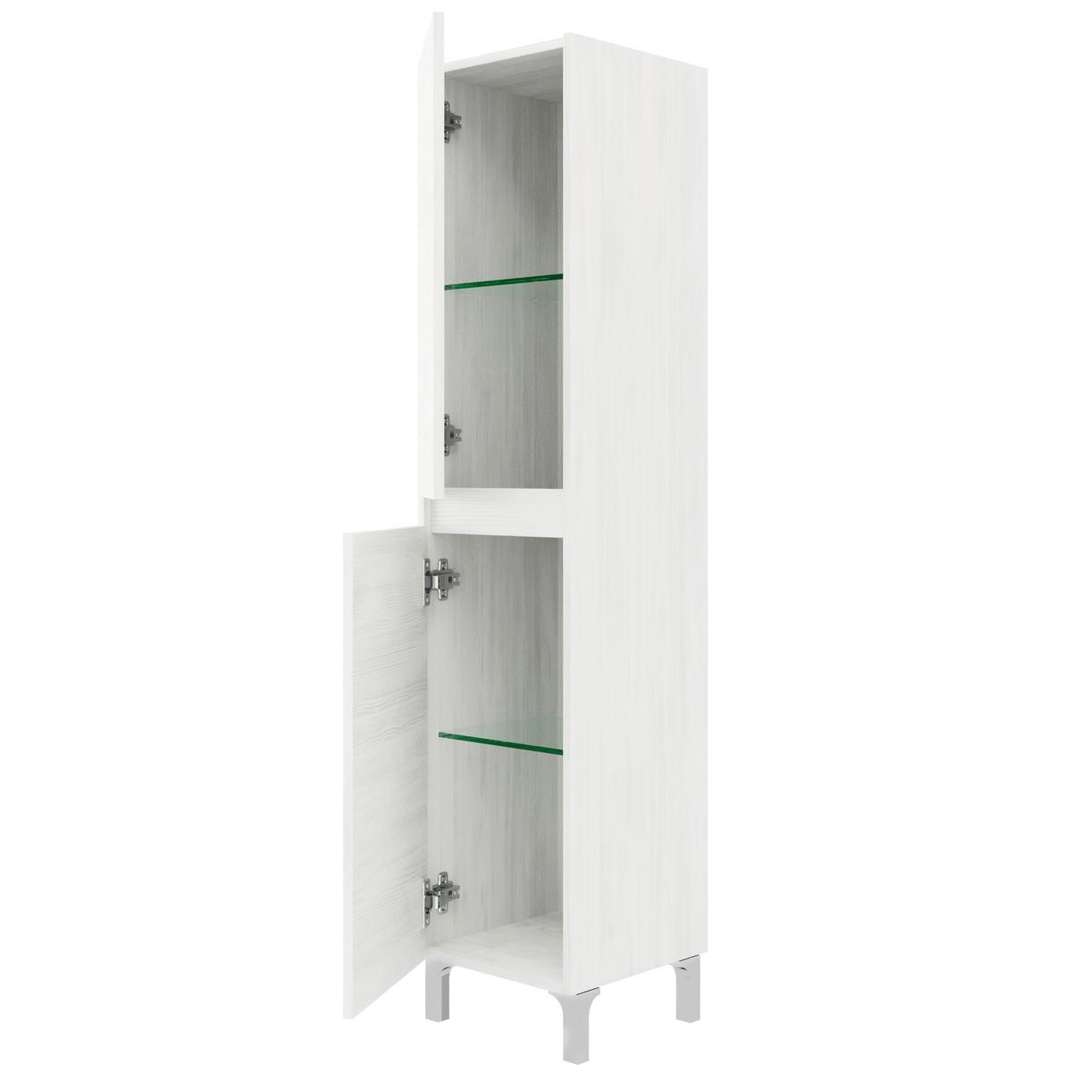 DULAP ÎNALT LISBONA - stejar Bianco, Basics, material pe bază de lemn (31.5/130/33.1cm)