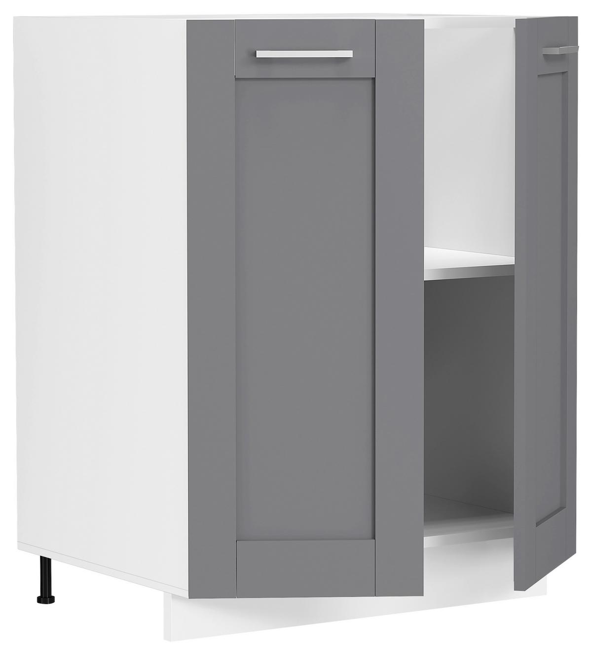 KÜCHENUNTERSCHRANK COLURA - Weiss/Anthrazit, Trend, Holzwerkstoff/Kunststoff (60/82/46cm) - MID.YOU
