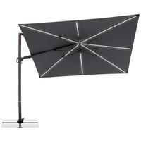 Ampelschirm Myzone LED Anthrazit ca. 300x220cm - Anthrazit, Basics, Textil/Metall (300/220cm) - Doppler