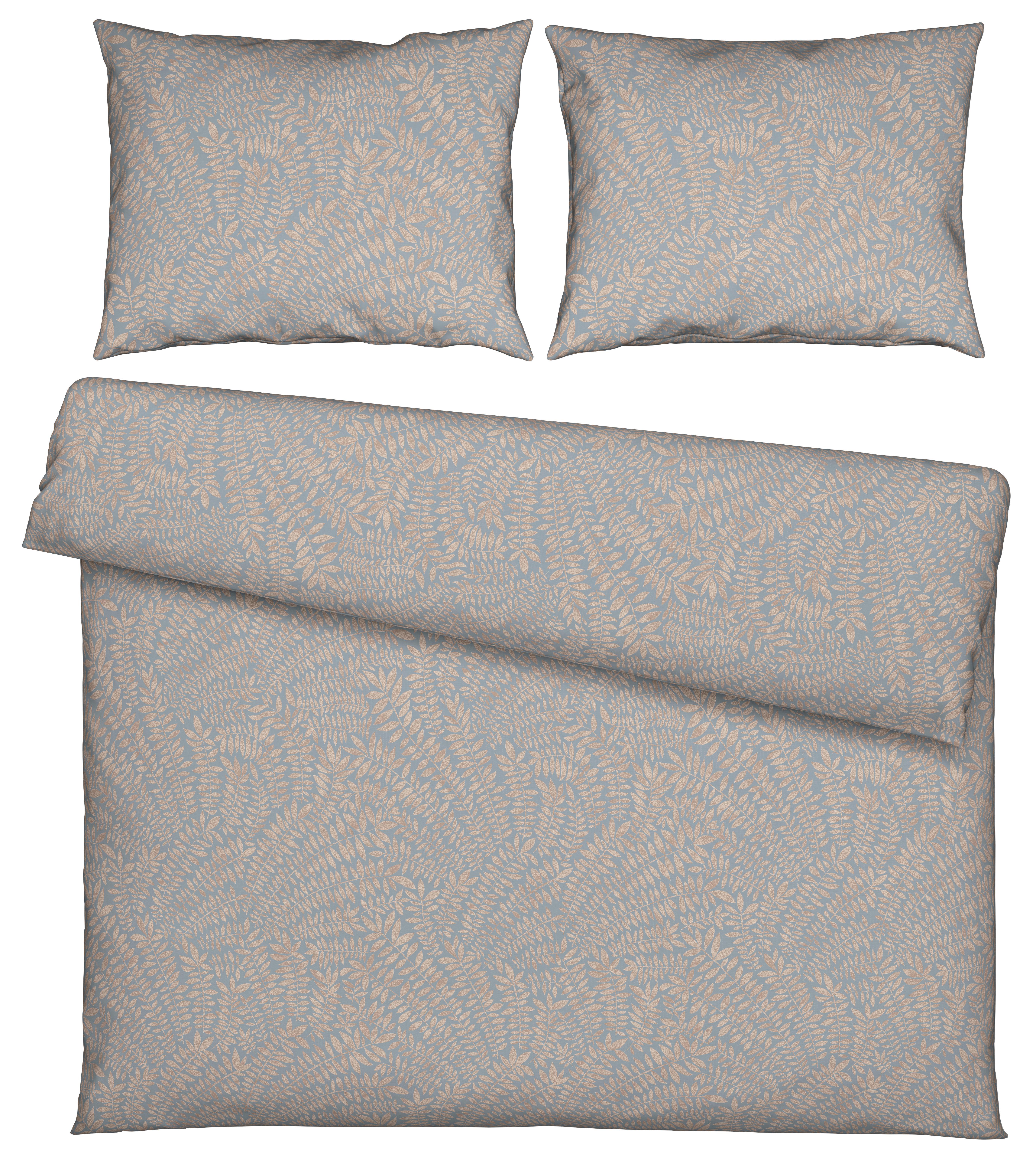 Posteljina Lorita 200x200/2x60x80cm - plava, tekstil (200/200cm) - Modern Living