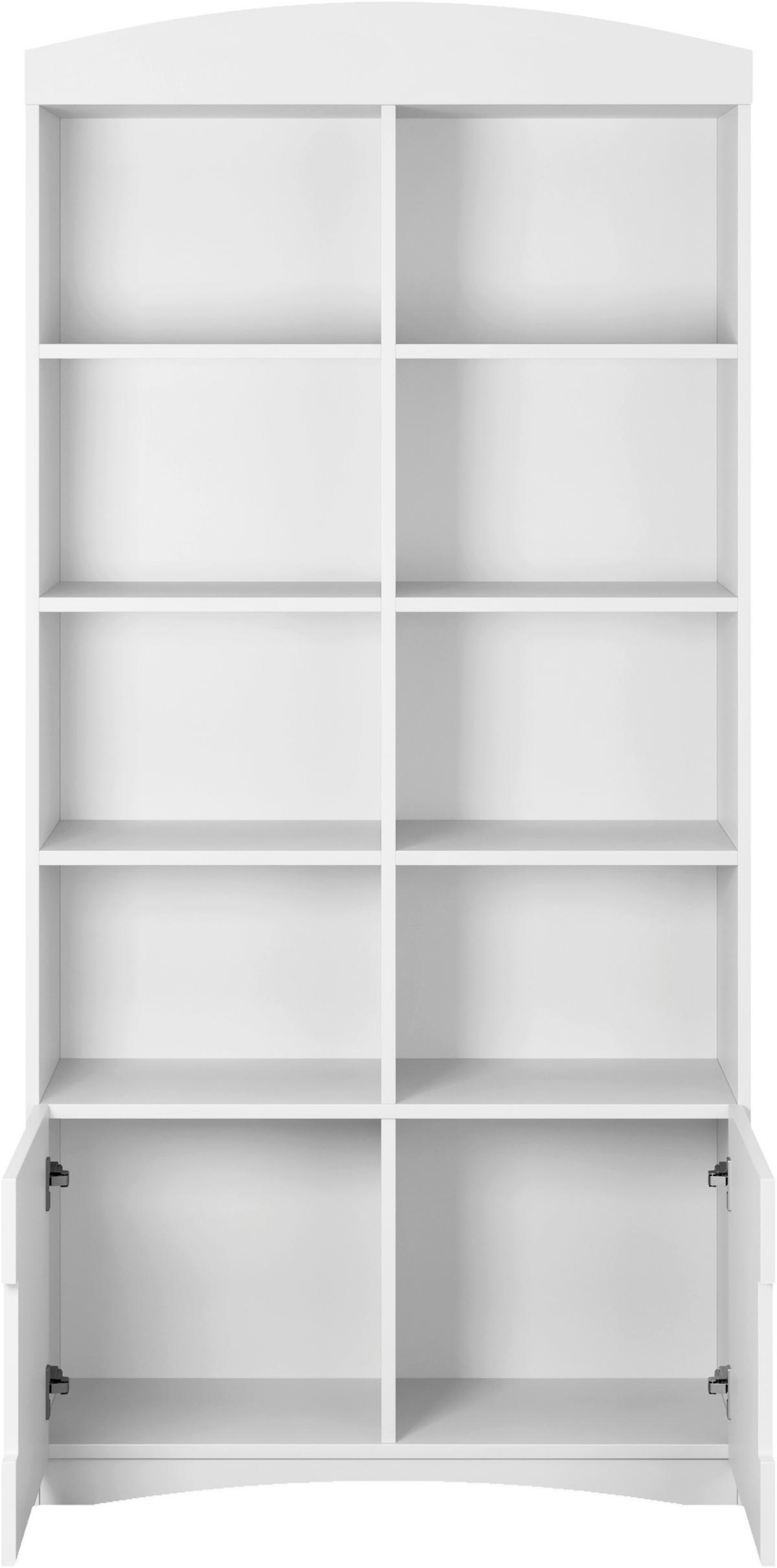 Regal Classic, Bela - bela, Moderno, leseni material (90/188,2/36cm) - MID.YOU