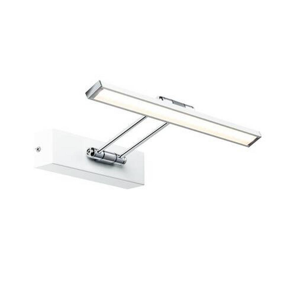 Bilderleuchte Beam Thirty in Weiß/Chromfarben max. 5 W - Chromfarben/Weiß, Basics, Metall (29/4,6/4,6cm) - Paulmann