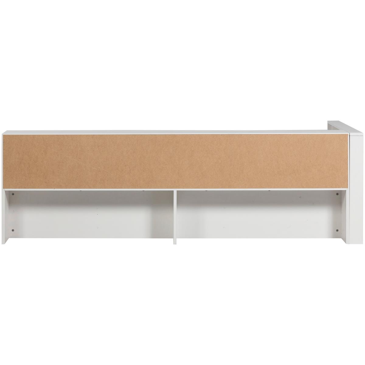 Bodenbett Carter Weiß ca. 90x200 cm - Weiß, Basics, Holz (90/200cm) - MID.YOU