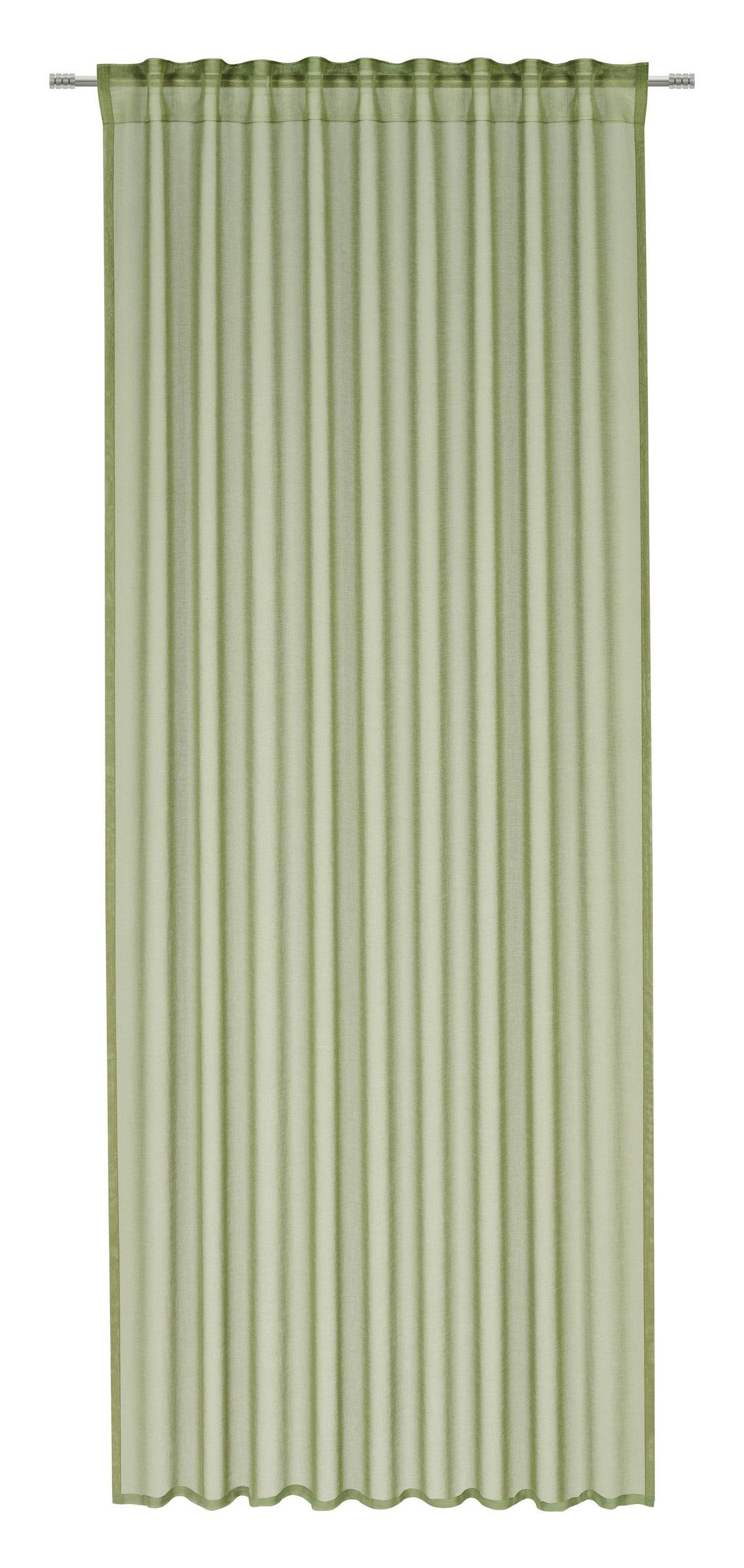 ZASŁONA GOTOWA DOLLY - zielony, Basics, tkanina (140/245cm) - Boxxx