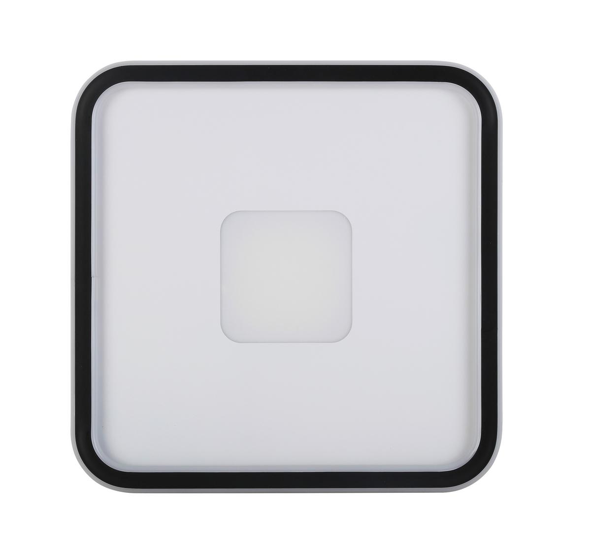 LAMPA SUFITOWA LED HINA - czarny, Modern, tworzywo sztuczne/metal (40/40/4,5cm) - Bessagi Home