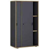 Aktenschrank Anthrazit/honigeiche - Honigeiche/Anthrazit, Design, Holzwerkstoff (60/110/37cm) - Livetastic