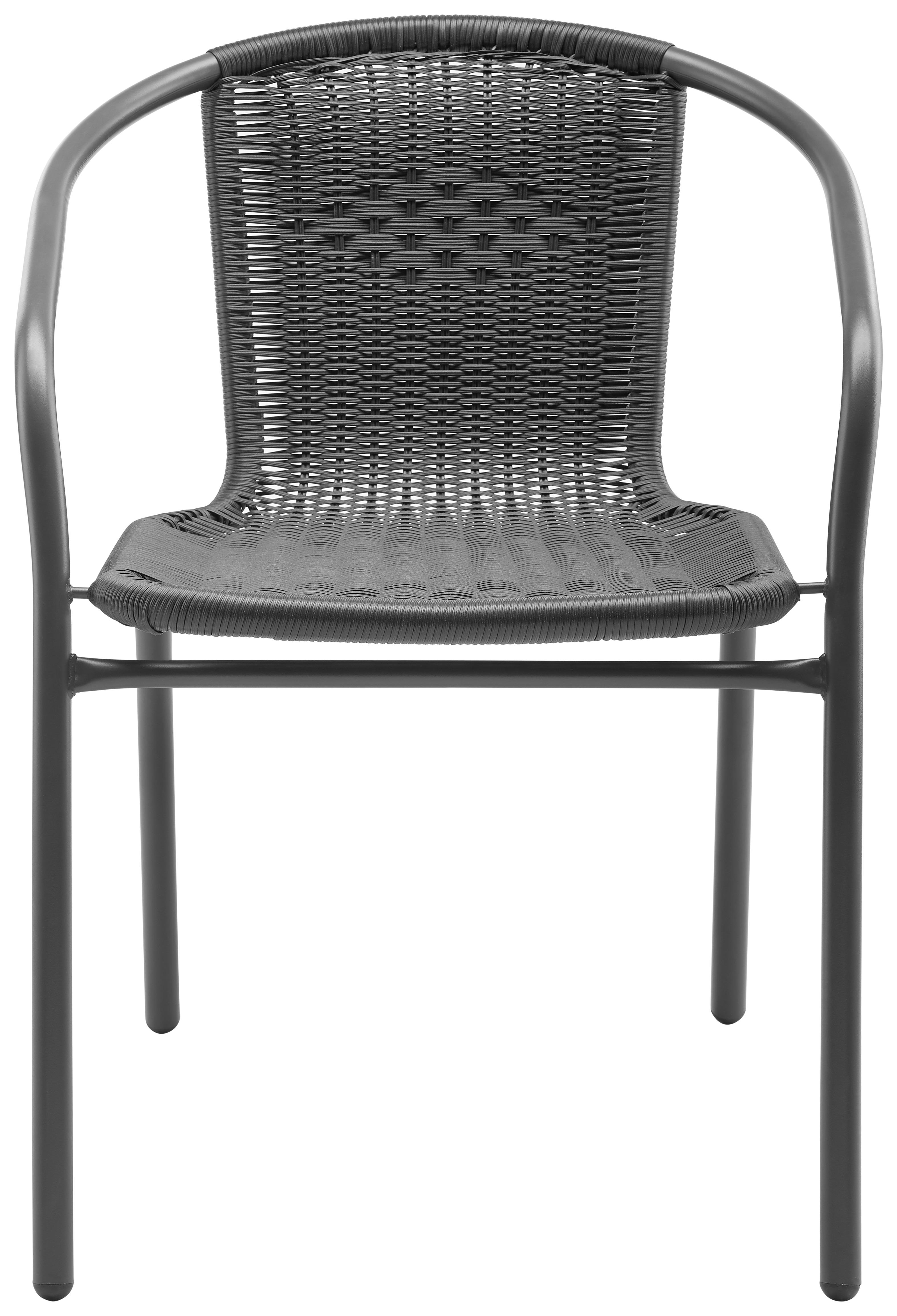 Kerti Szék Amora - antracit, Modern, műanyag/fém (53/73/60cm) - Mömax