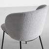 STOL MALEA - ljusgrå/svart, Modern, metall/trä (49/76/55cm) - Bessagi Home