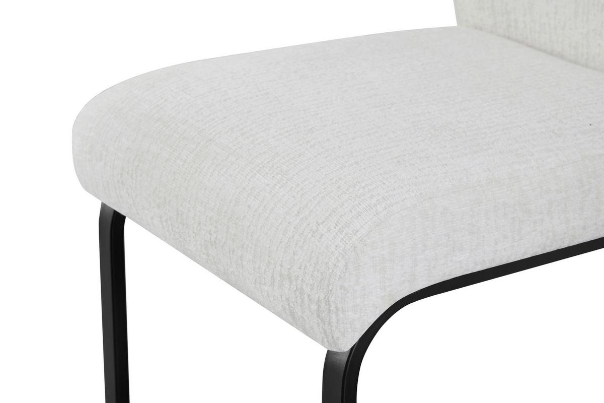 SCHWINGSTUHL-SET TINA - Creme/Schwarz, Modern, Textil/Metall (43/98/59cm) - MID.YOU