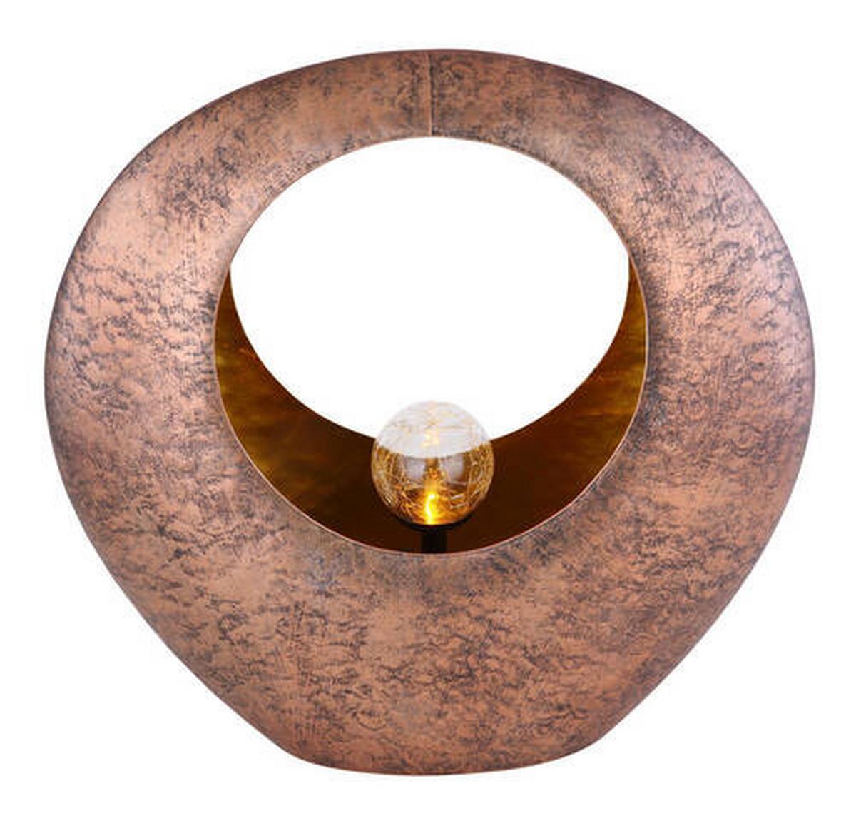 Solarna Svetilka Glaze, S Sijalko - prozorno/barve medenine, Design, kovina/steklo (35/13,5/37cm) - Globo