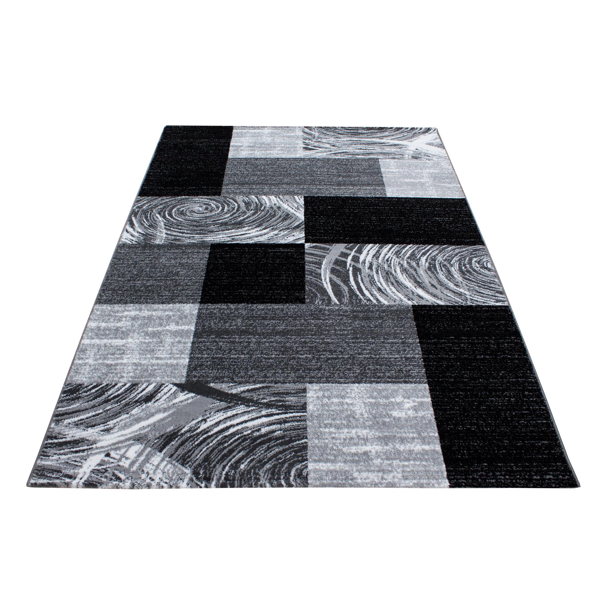 Webteppich Parma Schwarz ca. 80x150cm - Schwarz, KONVENTIONELL, Textil (80/150cm) - Novel