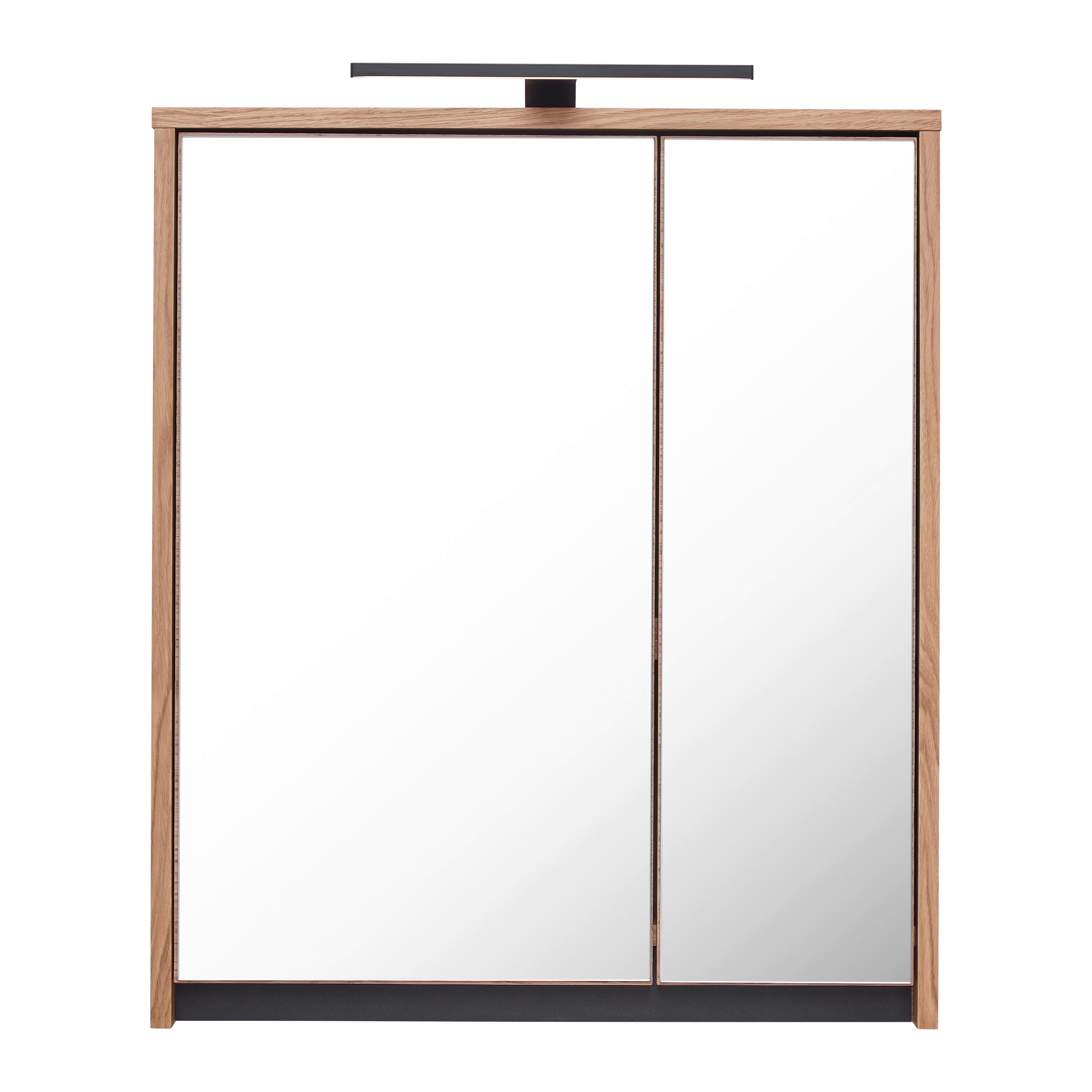 Spiegelschrank Avanto Eichefarben - Natur, Glas/Holz (60cm) - ecoTree