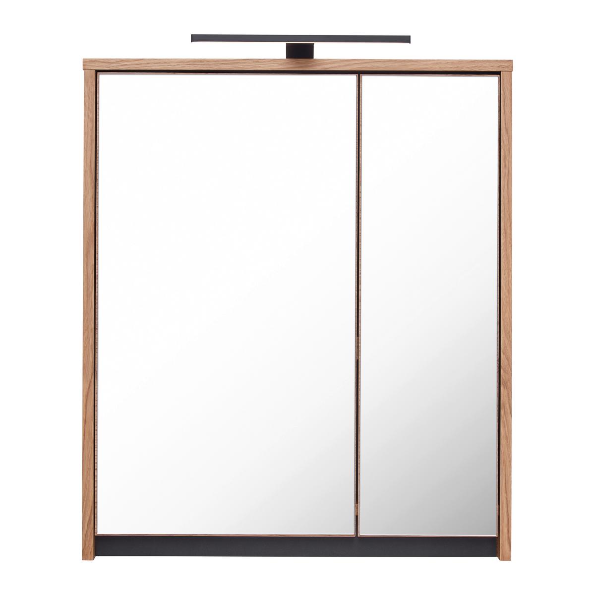 Spiegelschrank Avanto Eichefarben - Natur, Glas/Holz (60cm) - ecoTree