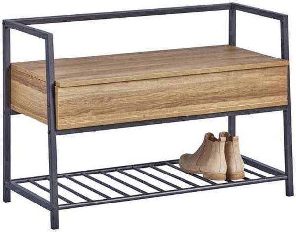 Schuhbank Eichenfarbe Anthrazit online bestellen