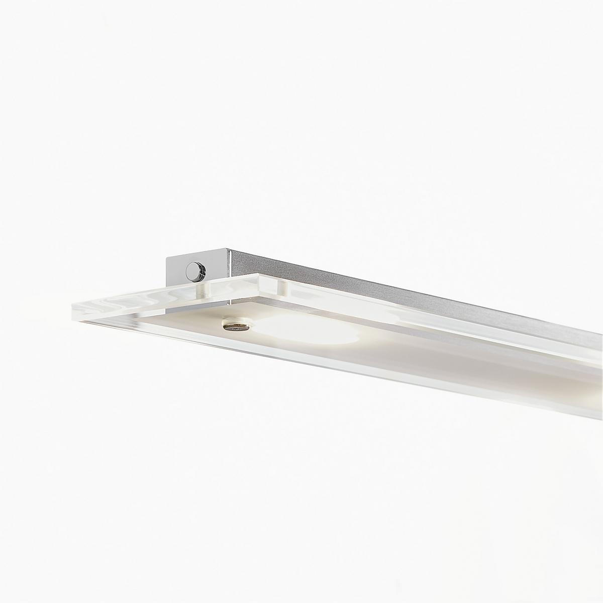 LAMPA WISZĄCA LED 211224 TENSO - kolor niklowy, Design, metal/szkło (88/9/80-150cm) - Fischer & Honsel